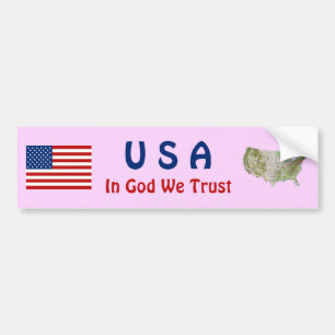 USA-Flagge und Karte Aufkleber Autoaufkleber