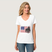 USA-Flagge - Unterstützung unserer Truppen T-Shirt (Vorderseite Vollansicht)