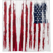 USA-Flagge | USA | Patriotisch Duschvorhang (Vorderseite)