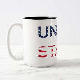 USA-Flagge, Vereinigte Staaten Zweifarbige Tasse