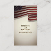 USA-Flagge | Vertikal | Vintager Hintergrund Visitenkarte (Vorderseite)