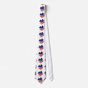 USA-Flagge Vierblattklee Krawatte