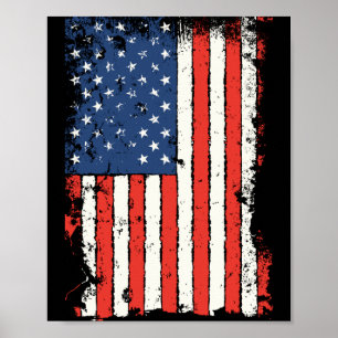 USA-Flagge vierter Juli patriotischer amerikanisch Poster