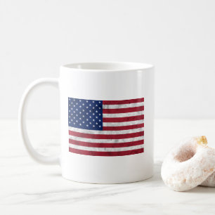 USA-Flagge Vintag Rot-Blau Amerika patriotisch Kaffeetasse