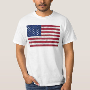 USA-Flagge Vintag Rot-Blau Amerika patriotisch T-Shirt