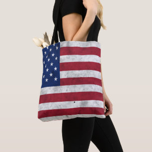 USA-Flagge Vintag Rot-Blau Amerika patriotisch Tasche