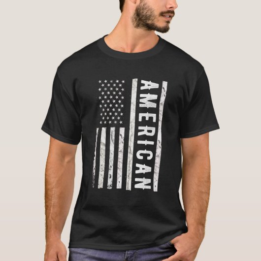 USA-Flagge Vintag T-Shirt (Vorderseite)