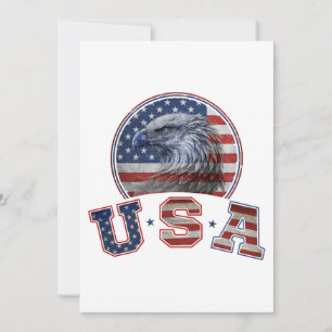 USA-Flagge Vintage Amerikanischer Adler Amerikanis Einladung