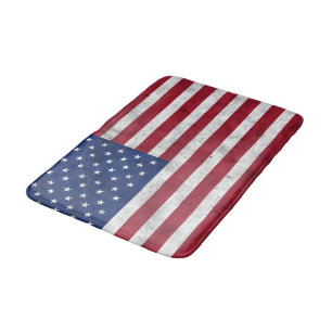 USA-Flagge vintage rot weiß blau Amerika patriotis Badematte