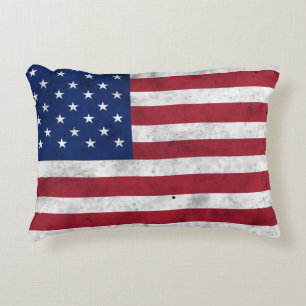 USA-Flagge vintage rot weiß blau Amerika patriotis Dekokissen