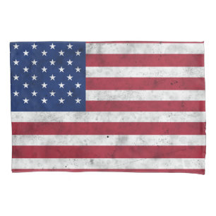 USA-Flagge vintage rot weiß blau Amerika patriotis Kissenbezug