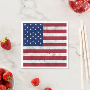 USA-Flagge vintage rot weiß blau Amerika patriotis Serviette