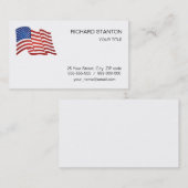 USA-Flagge Visitenkarte (Vorne/Hinten)