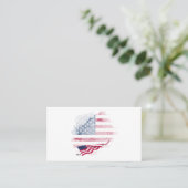 USA-Flagge Visitenkarte (Stehend Vorderseite)