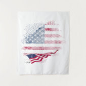 USA-Flagge Wandteppich (Vorderseite)