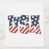 USA-Flagge Weinetikett (Einzelnes Label)