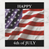 USA-Flagge Weinetikett (Einzelnes Label)