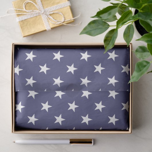 USA Flagge Weißsteine für Flaggenblau Seidenpapier (Geschenk)