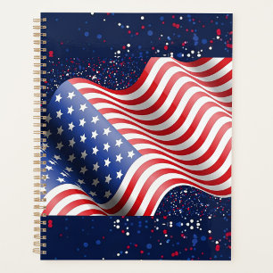 USA-Flagge Wellengestaltung Planer