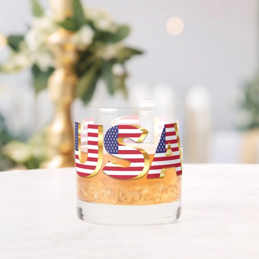 USA-Flagge Whiskyglas (Insitu (Hochzeit))