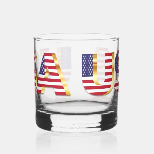 USA-Flagge Whiskyglas (Rechts)