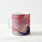 USA-Flagge winkt 4. Gedenktag abstrakte Kunst Kaffeetasse (Vorderseite Links)