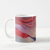 USA-Flagge winkt 4. Gedenktag abstrakte Kunst Kaffeetasse (Links)