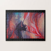 USA-Flagge winkt 4. Gedenktag abstrakte Kunst Puzzle (Horizontal)