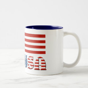 USA-Flagge Zweifarbige Tasse
