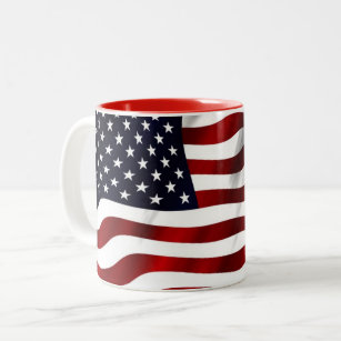 USA-Flagge Zweifarbige Tasse