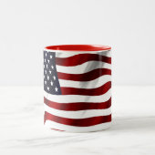 USA-Flagge Zweifarbige Tasse (Mittel)