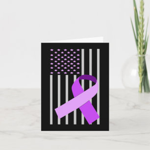 USA Flaggen Alzheimer Ribbon Alzheimer Disease Awa Karte