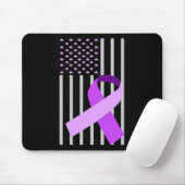 USA Flaggen Alzheimer Ribbon Alzheimer Disease Awa Mousepad (Mit Mouse)