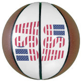 USA-Flaggen-Basketball - Sterne und Streifen Ameri Basketball (Vertikal)