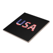 USA-Flaggen-Buchstaben Fliese (Seite)