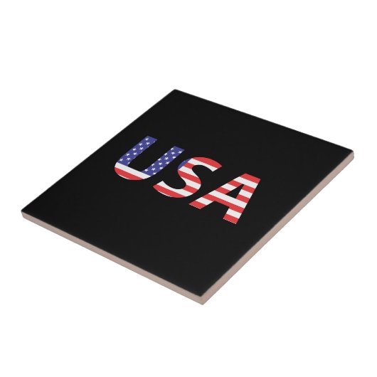 USA-Flaggen-Buchstaben Fliese (Seite)
