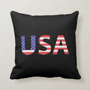 USA-Flaggen-Buchstaben Kissen