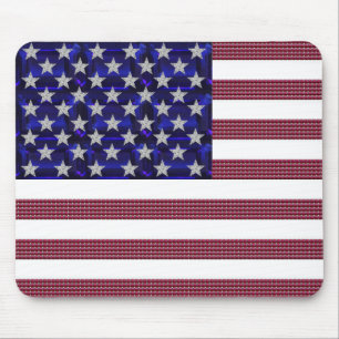 USA-Flaggen-Edelstein-Kunst Mousepad