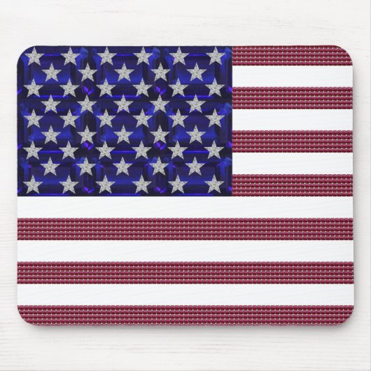 USA-Flaggen-Edelstein-Kunst Mousepad (Vorne)