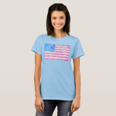 USA-Flaggen-gefärbte Krawatte T-Shirt (Vorne ganz)