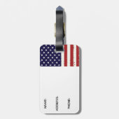 USA-Flaggen-Gepäckanhänger! Gepäckanhänger (Rückseite vertikal)