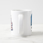 USA-Flaggen-Graffiti personalisierter Text Jumbo-Tasse (Rückseite)