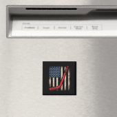 USA-Flaggen-Hockeyschläger Magnet (In Situ (Geschirrspüler))