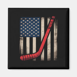 USA-Flaggen-Hockeyschläger Magnet