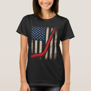 USA-Flaggen-Hockeyschläger T-Shirt