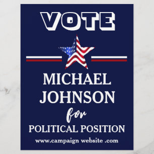 USA-Flaggen-Kampagne Politisch Flyer