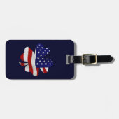 USA-Flaggen-Klee Gepäckanhänger (Vorderseite horizontal)