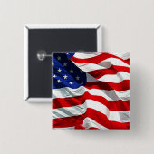USA-Flaggen-Knopf-Buttone Button (Vorne & Hinten)