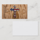 USA-Flaggen-Kreuz Visitenkarte (Vorne/Hinten)
