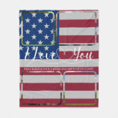 USA Flaggen Liebe Foto Collage Jubiläum Valentine Fleecedecke (Vorderseite)